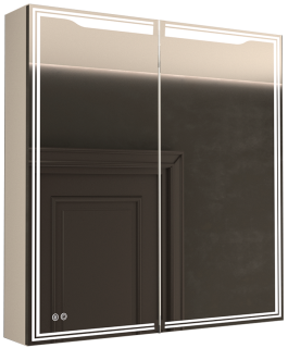 Зеркало-шкаф с подсветкой Art&Max Merano левый 90см белый AM-Mer-900-800-1D-L-DS-F